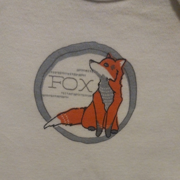 Fox Themed Organic Cotton White and Gray Baby 5 Pc Bodysuit Set - Picture 4 of 17